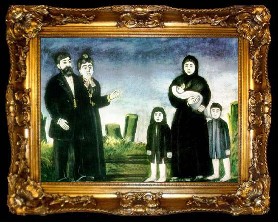framed  Niko Pirosmanashvili Childless Millionaire and a Poor Woman Blessed with Children, ta009-2